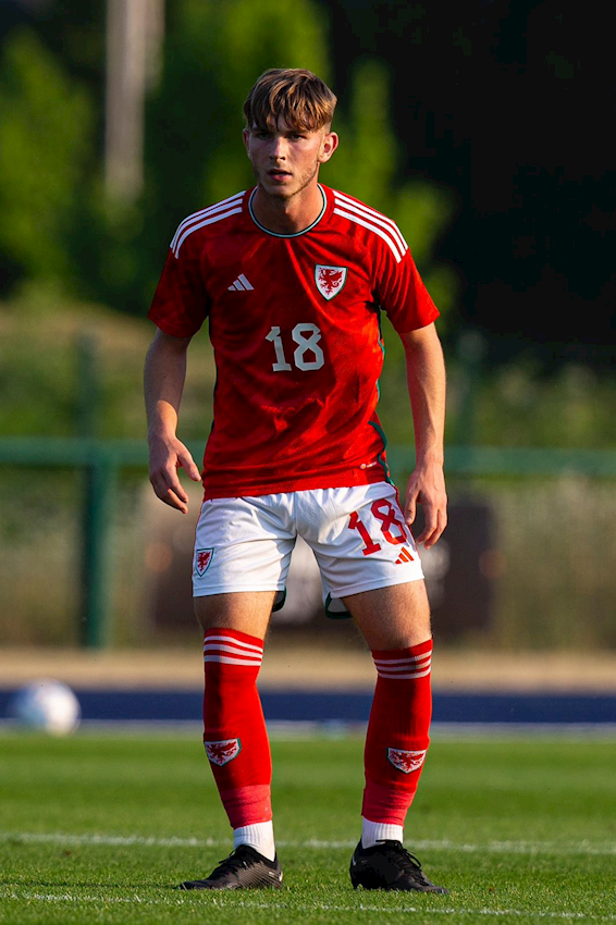 Jonathan Bland makes his Wales U19s debut