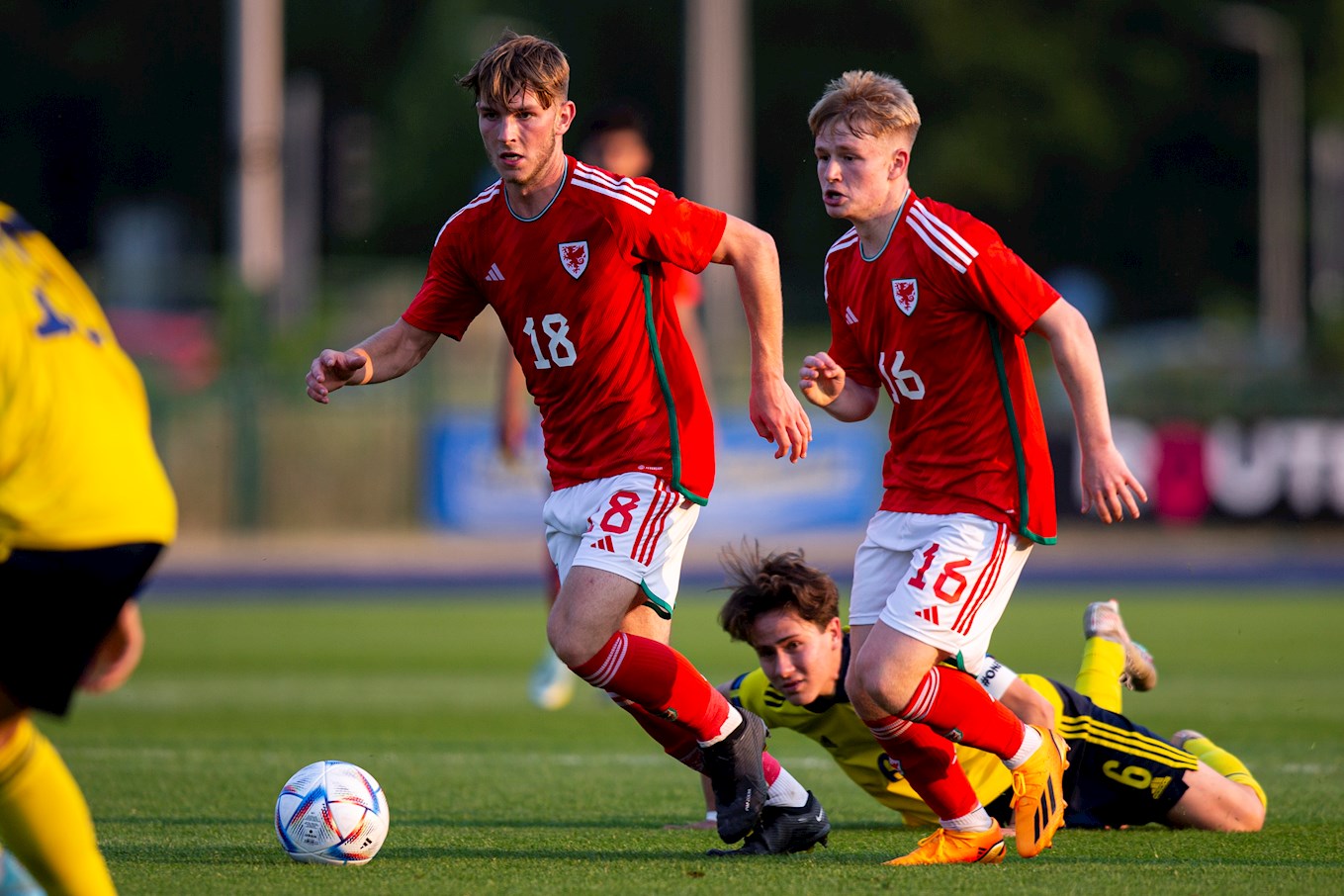 Jonathan Bland in action for Wales U19s
