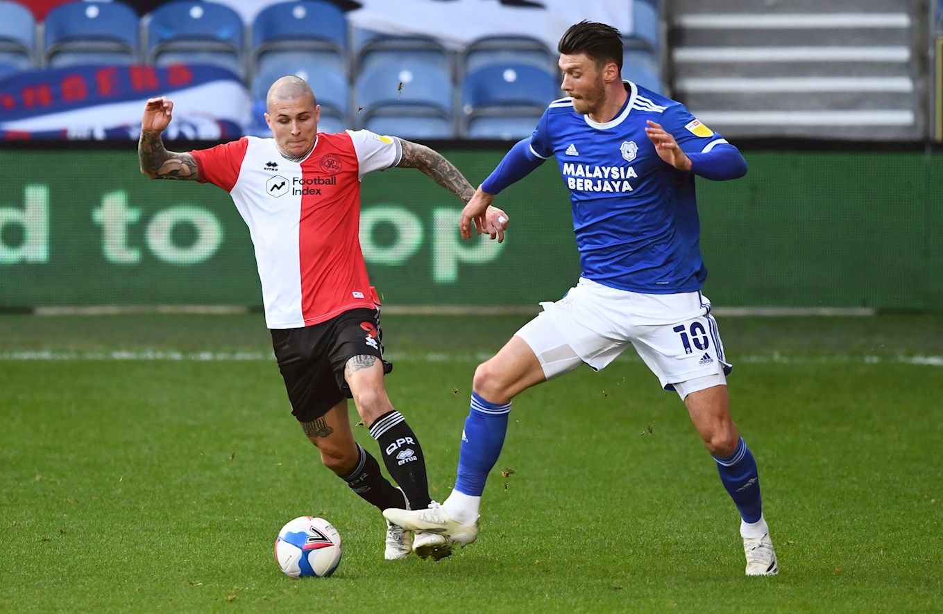 Kieffer Moore in action for Cardiff against QPR