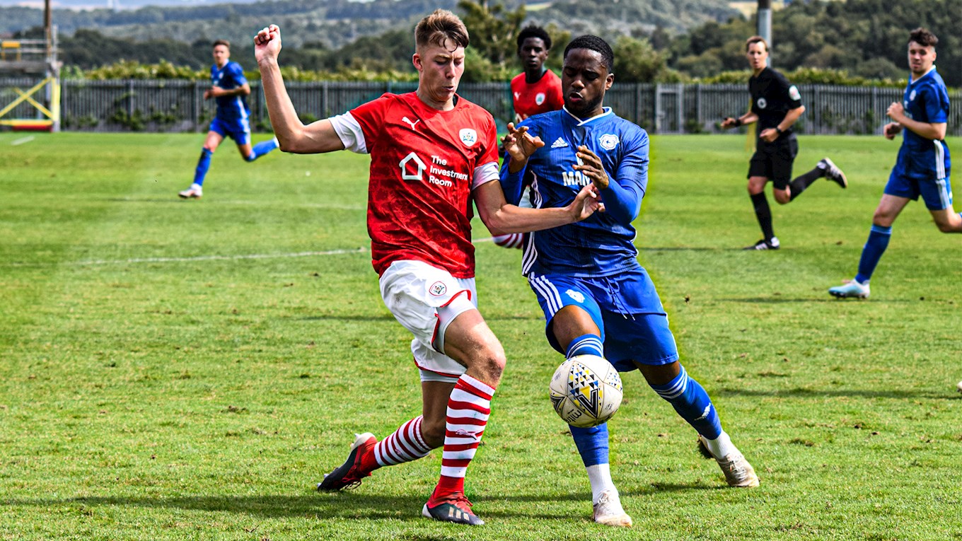 Jasper Moon in action against Cardiff City