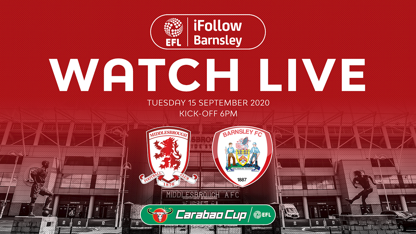 MIDDLESBROUGH v BARNSLEY 15.09.20 CARABAO CUP  ROUND TWO PROGRAMME 